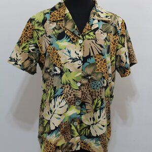 Medium Susan Graver floral button up